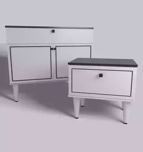 Nightstand Set with legs