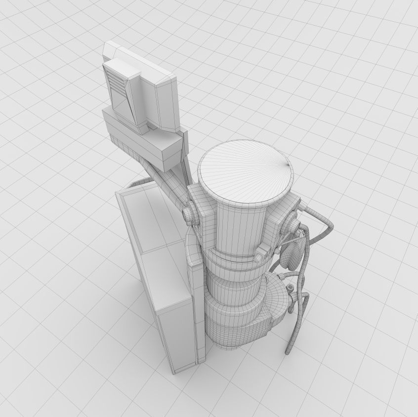 Artificial lung ventilation device 3D model_5