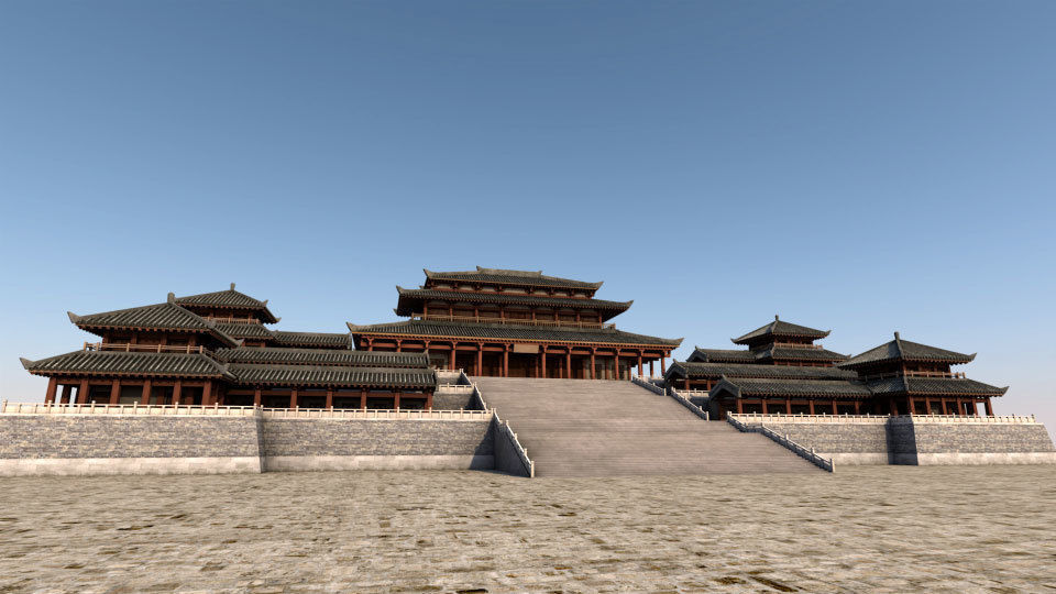 Chinese palace 3D model_4