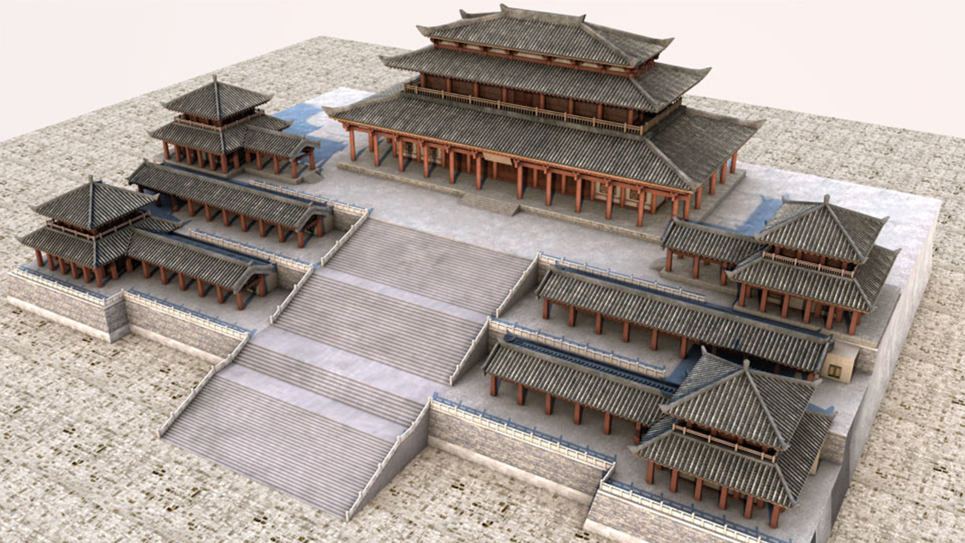 Chinese palace 3D model_3