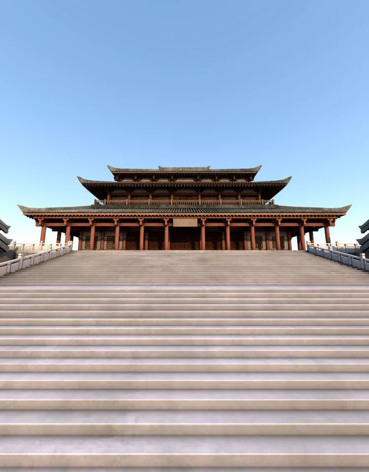 Chinese palace 3D model_0