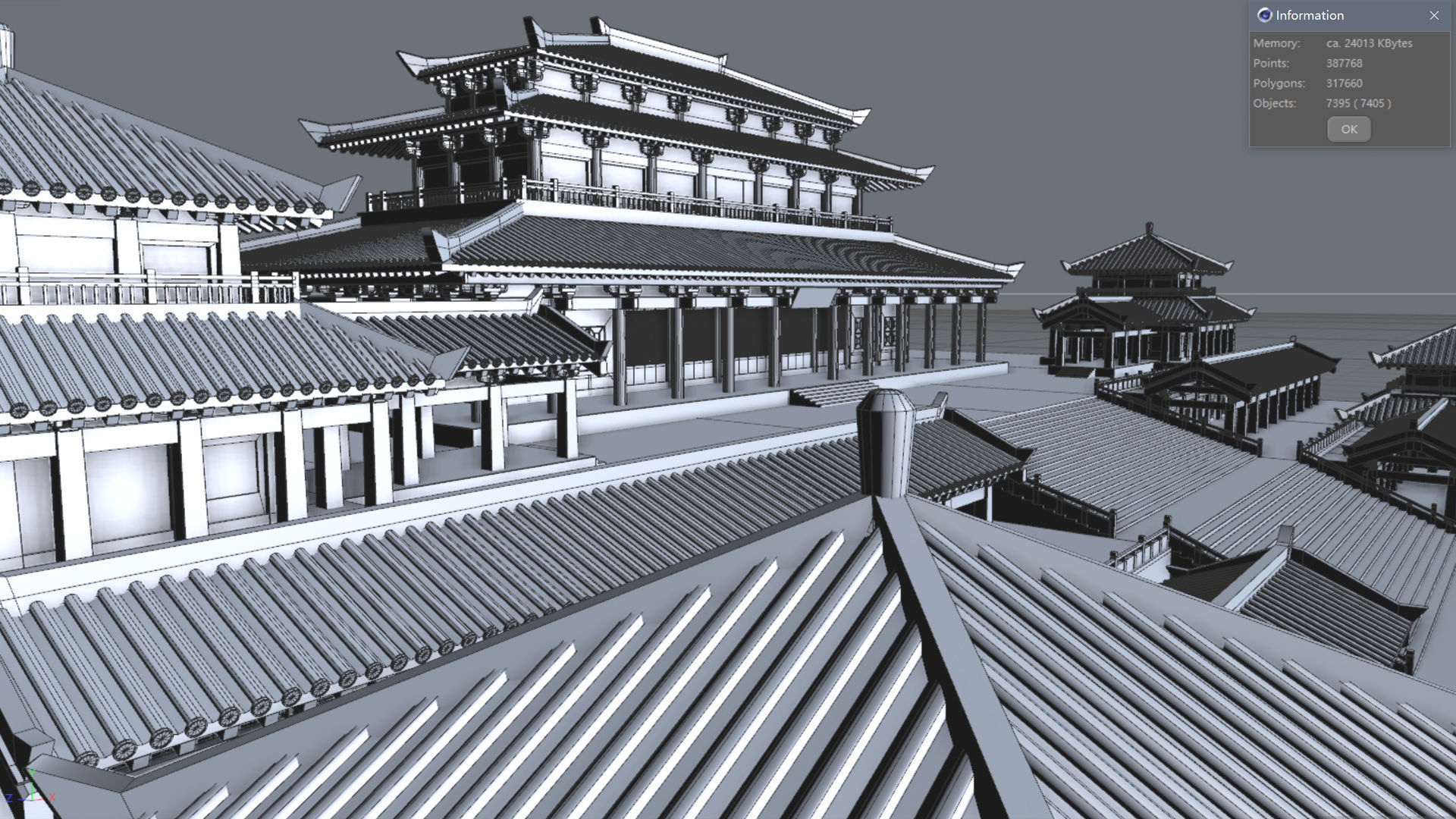 Chinese palace 3D model_2