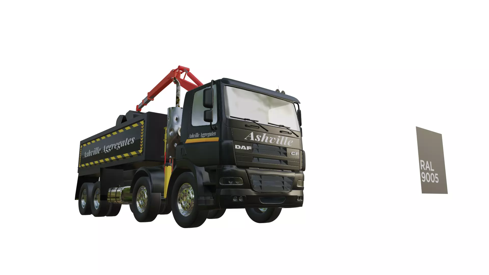 Truck DAF CF 85 Grab Tipper Low-poly 3D model