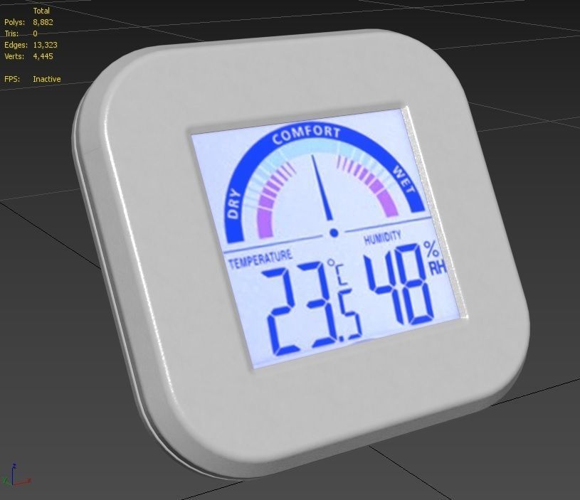 Digital Room Thermometer 3D model_9