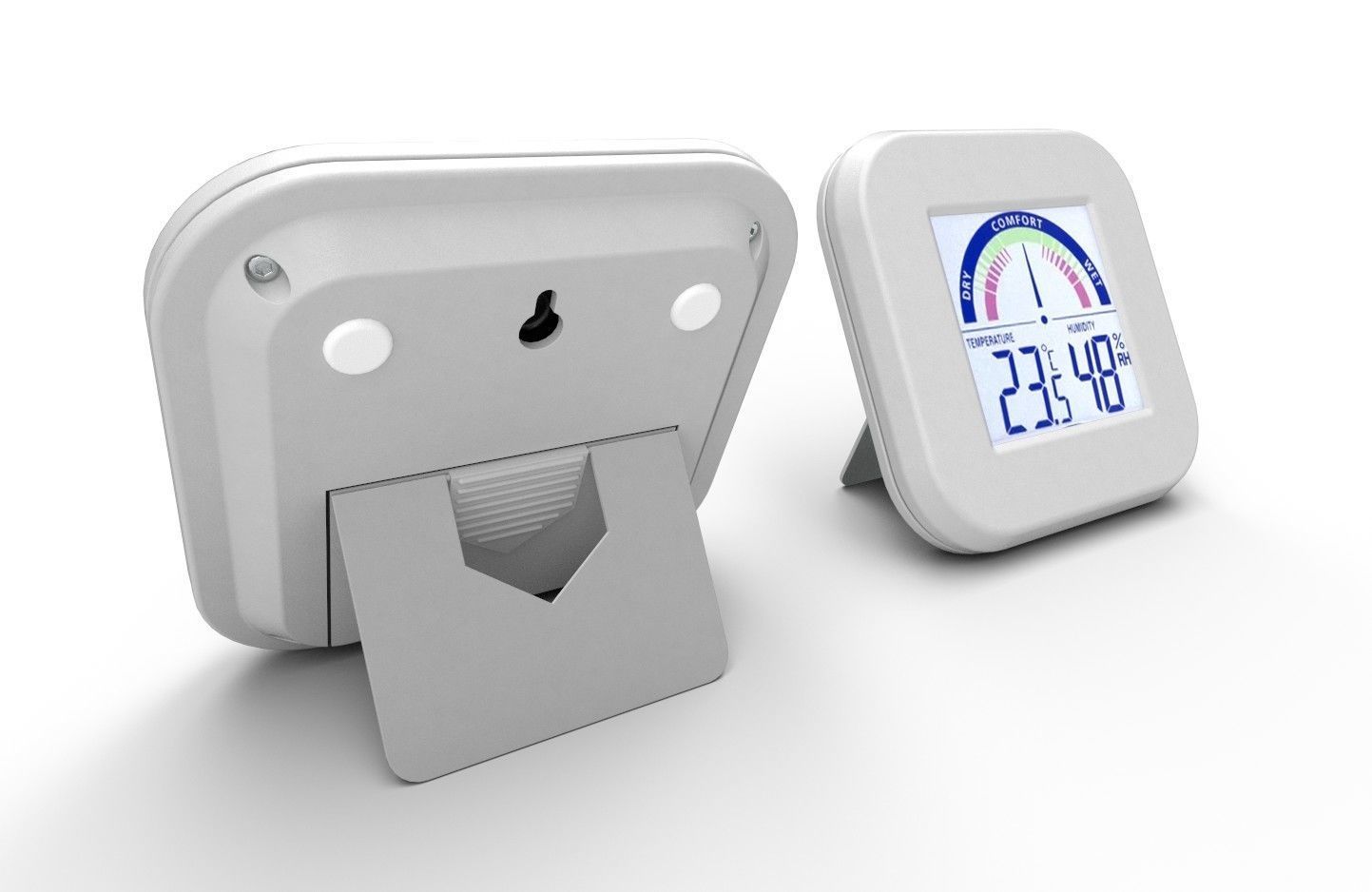 Digital Room Thermometer 3D model_1