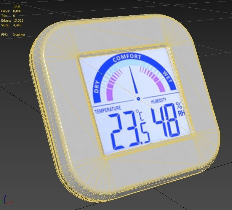 Digital Room Thermometer 3D model_8