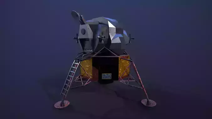Apollo 11 Lunar Module Eagle Low-poly 3D model