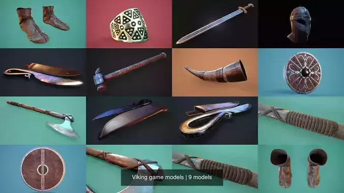 Viking game models 3D Model Collection