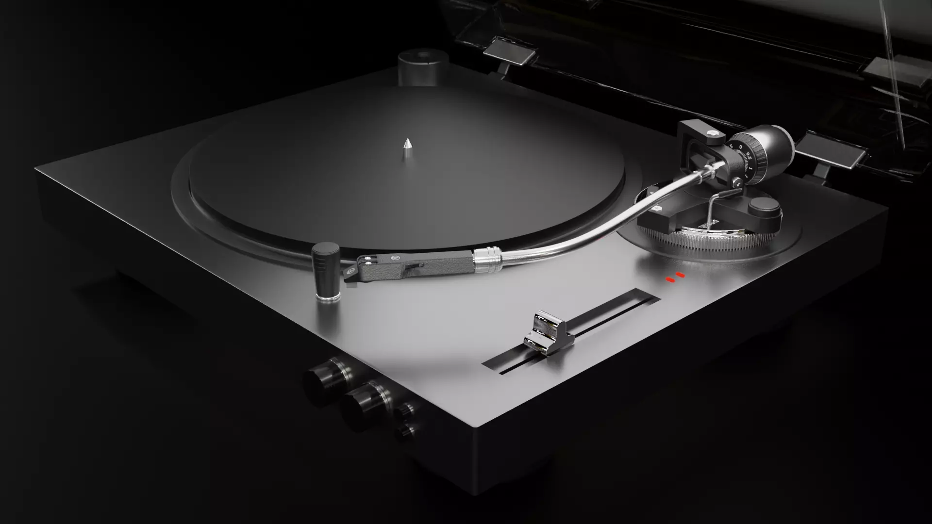 Turntable Record Player 3D model_0
