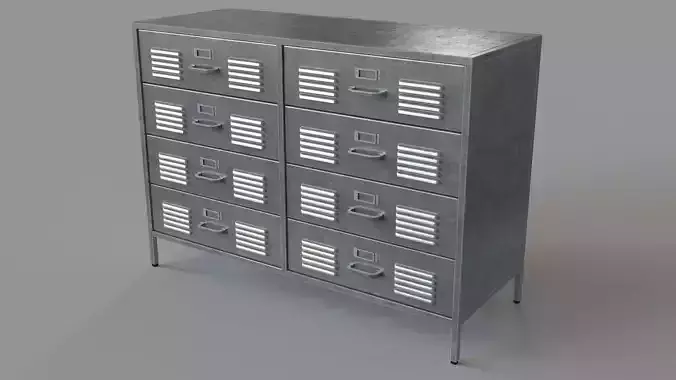 Locker 8-Drawer Wide Dresser