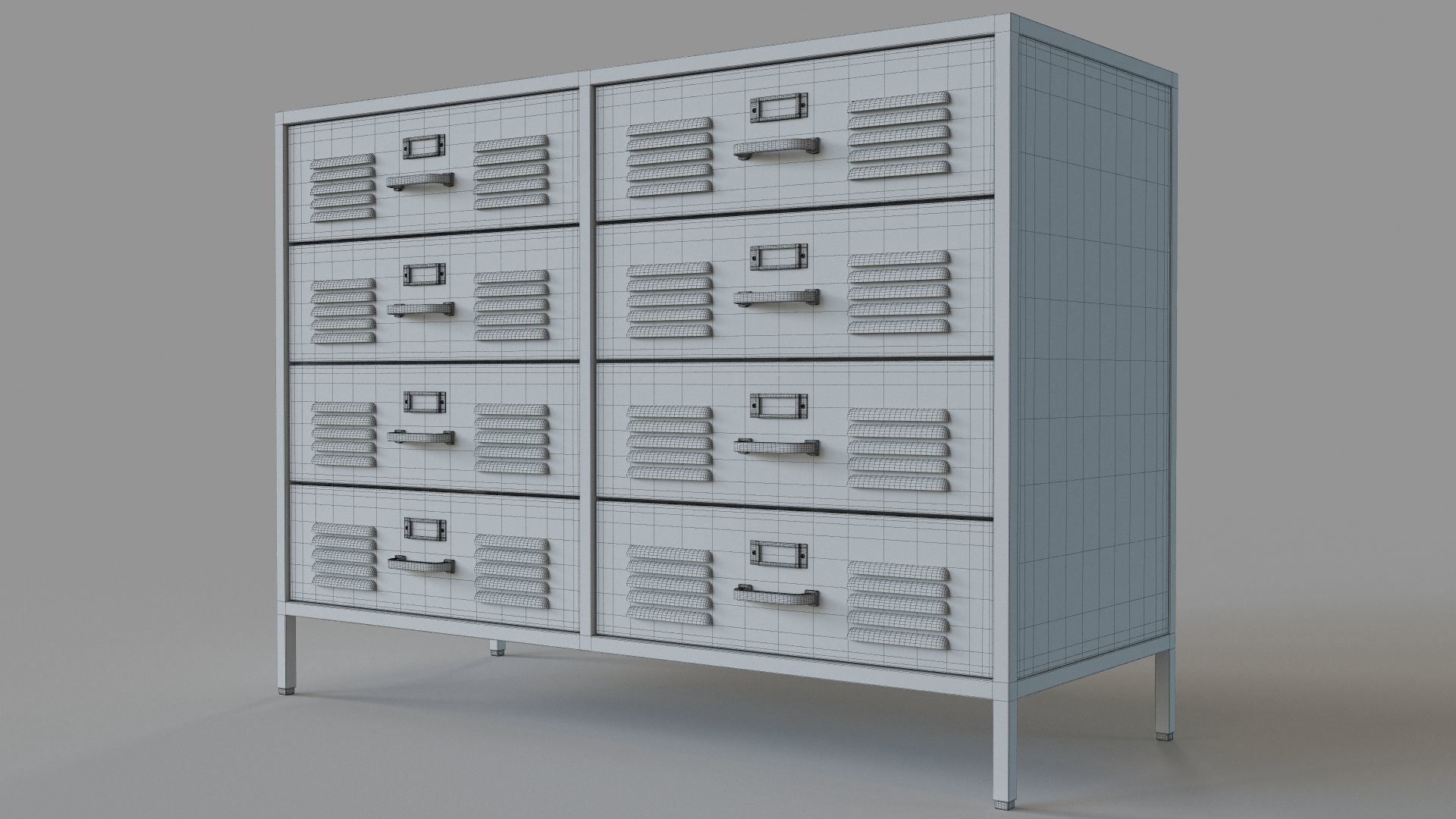 Locker 8-Drawer Wide Dresser 3D model_5
