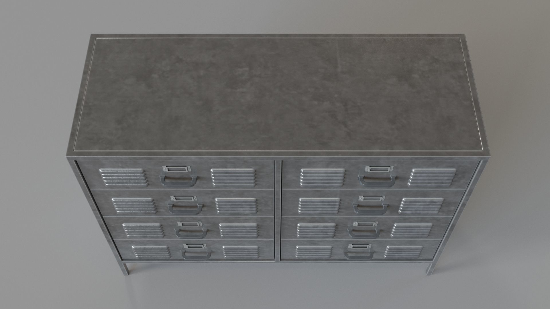 Locker 8-Drawer Wide Dresser 3D model_3