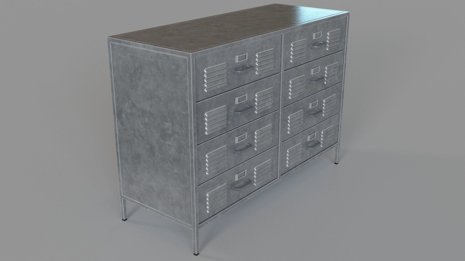 Locker 8-Drawer Wide Dresser 3D model_2