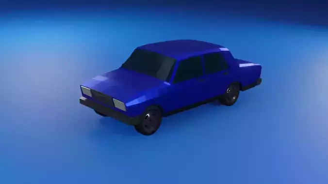 low-poly car VAZ2107