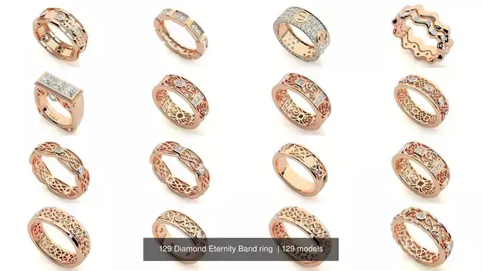 129 Diamond Eternity Band ring 