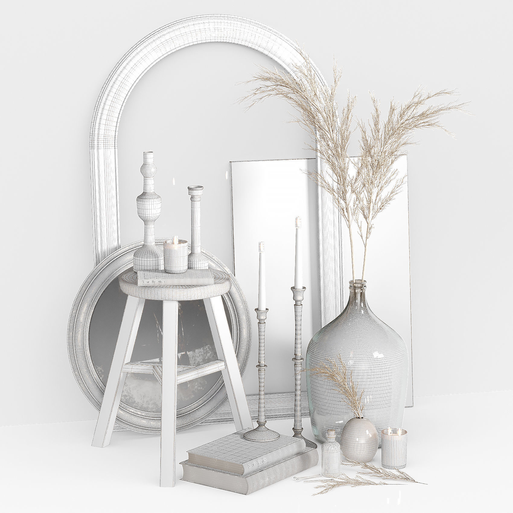 Decorative Set 05 3D model_4