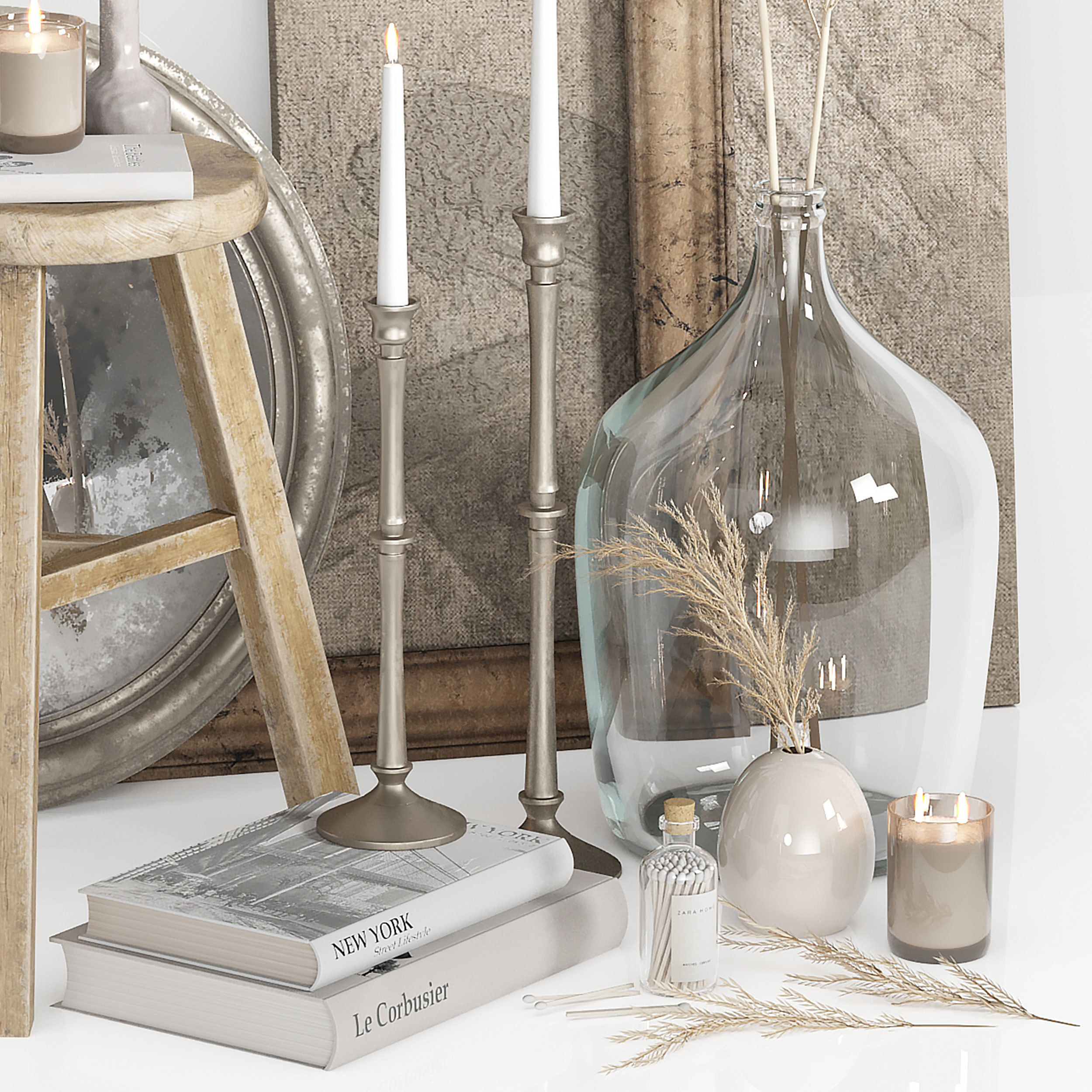 Decorative Set 05 3D model_2