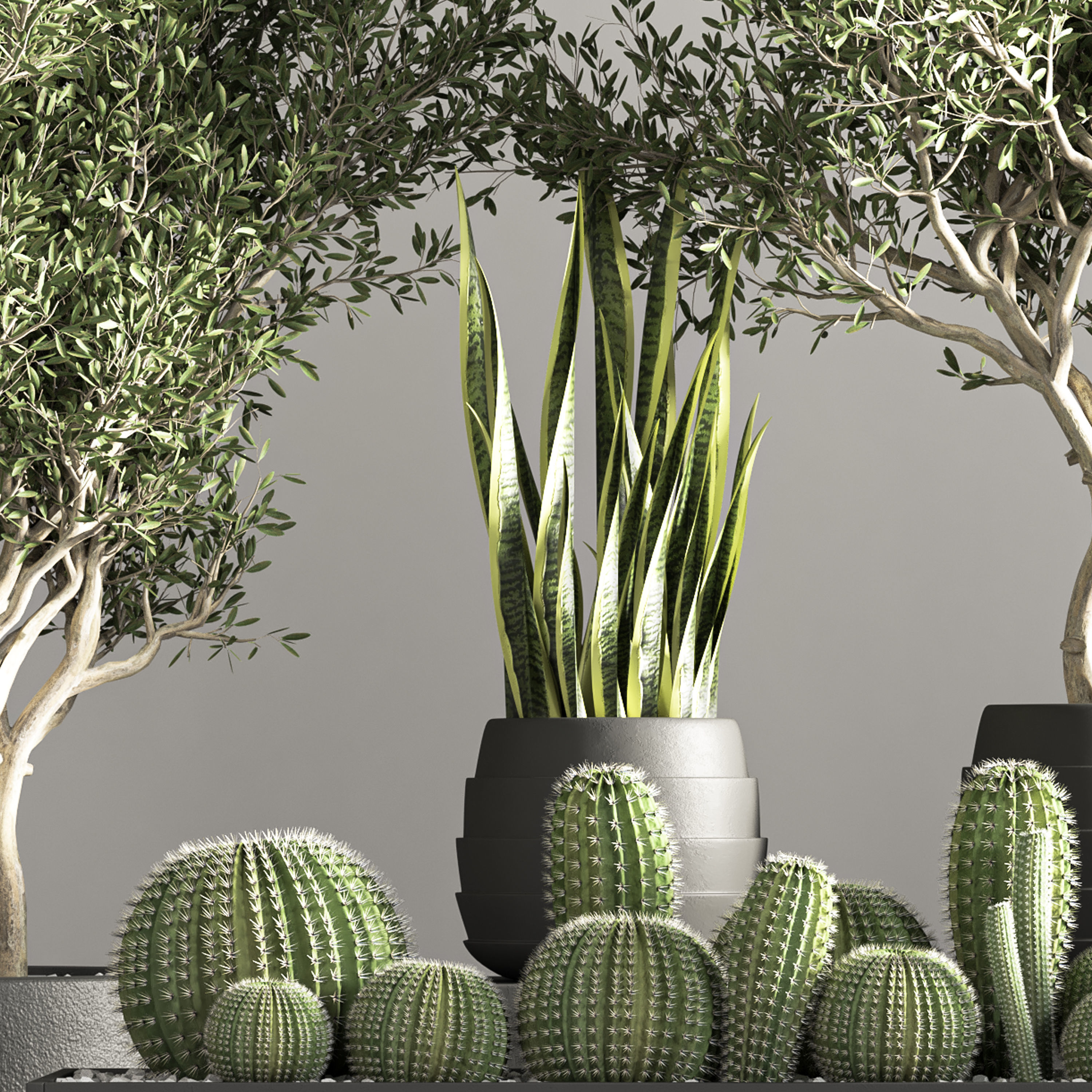 indoor plant stand 36 3D model_2