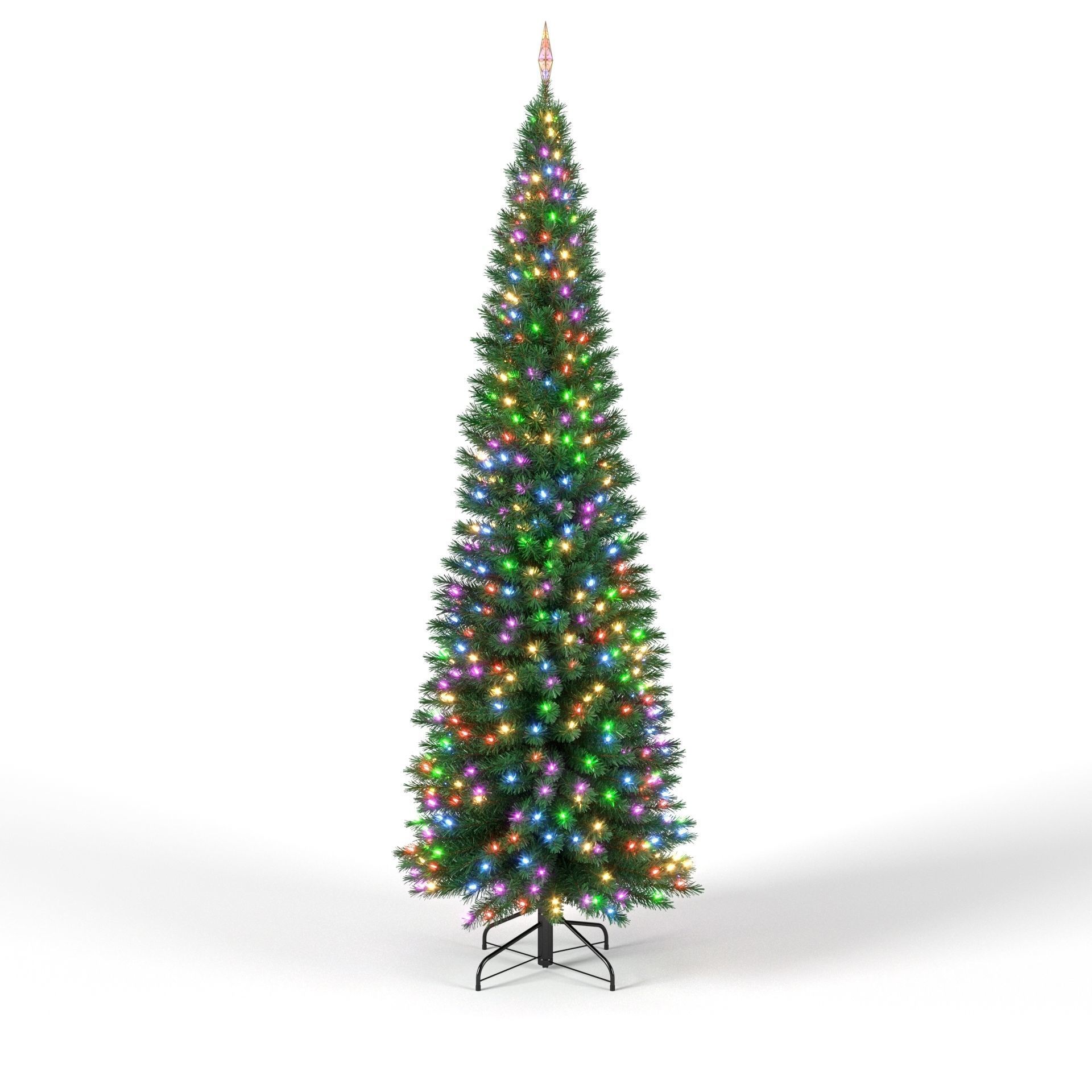 Christmas Tree 6 feet with Multicolor Lights 3D model_4
