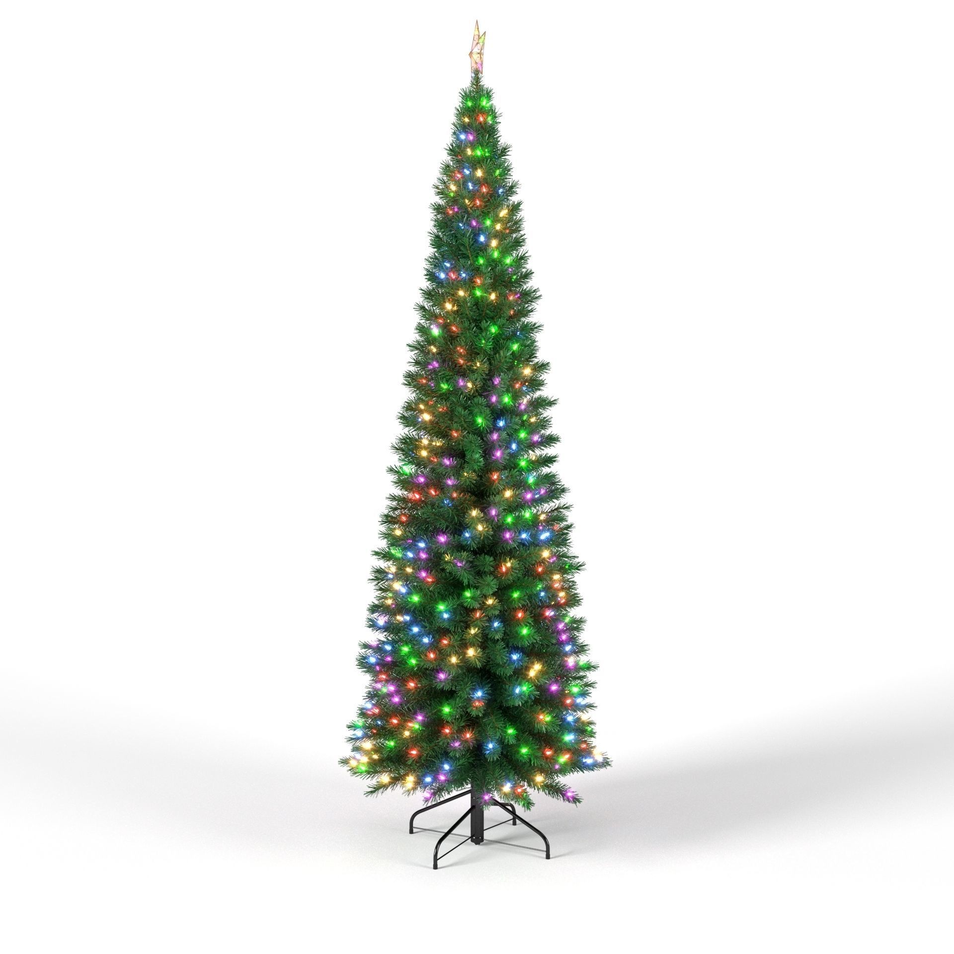 Christmas Tree 6 feet with Multicolor Lights 3D model_5
