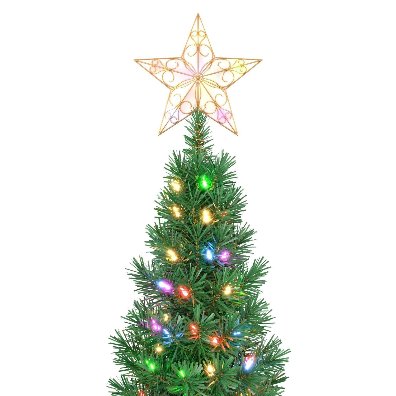 Christmas Tree 6 feet with Multicolor Lights 3D model_2