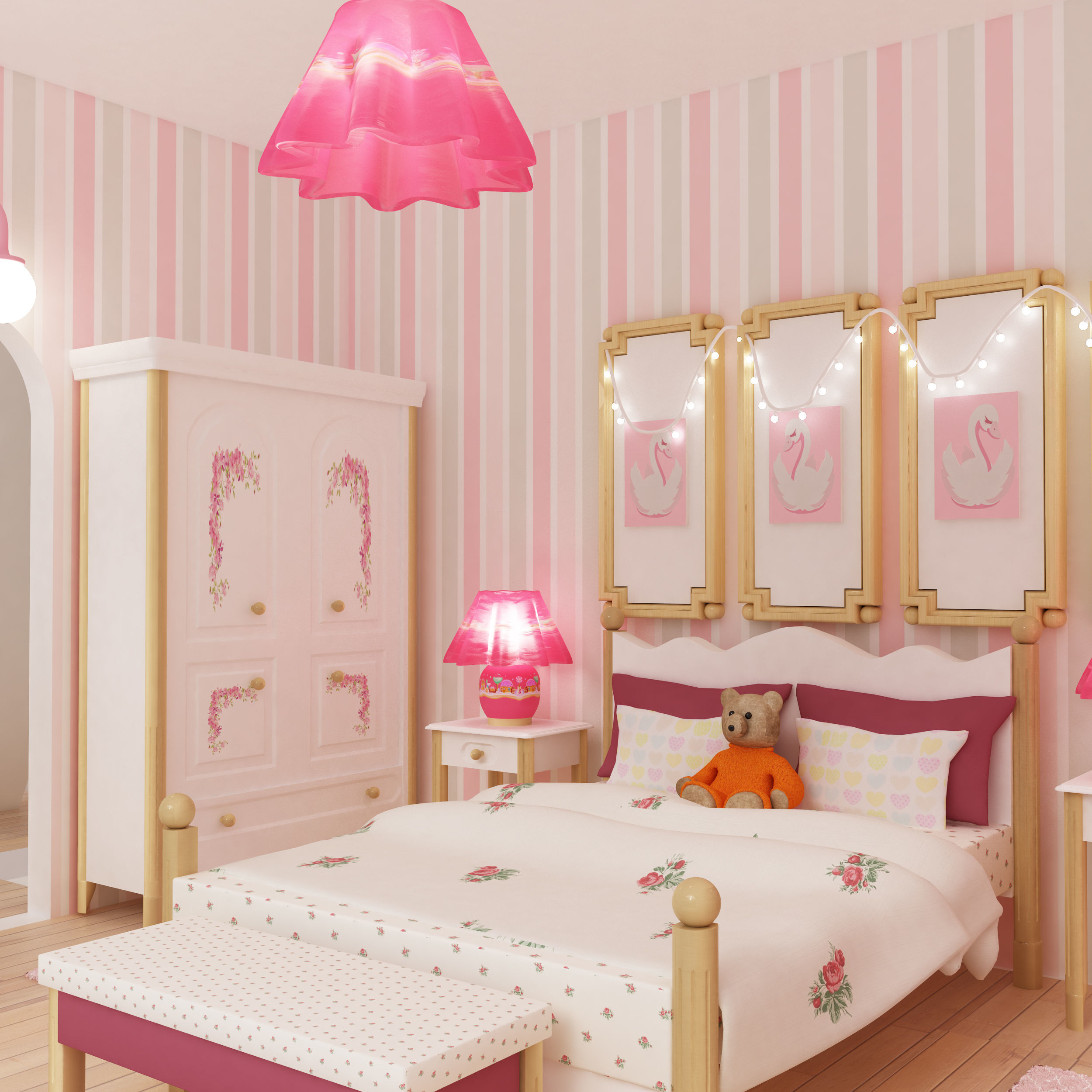 Dollhouse model doll house for girls 3D print model_15