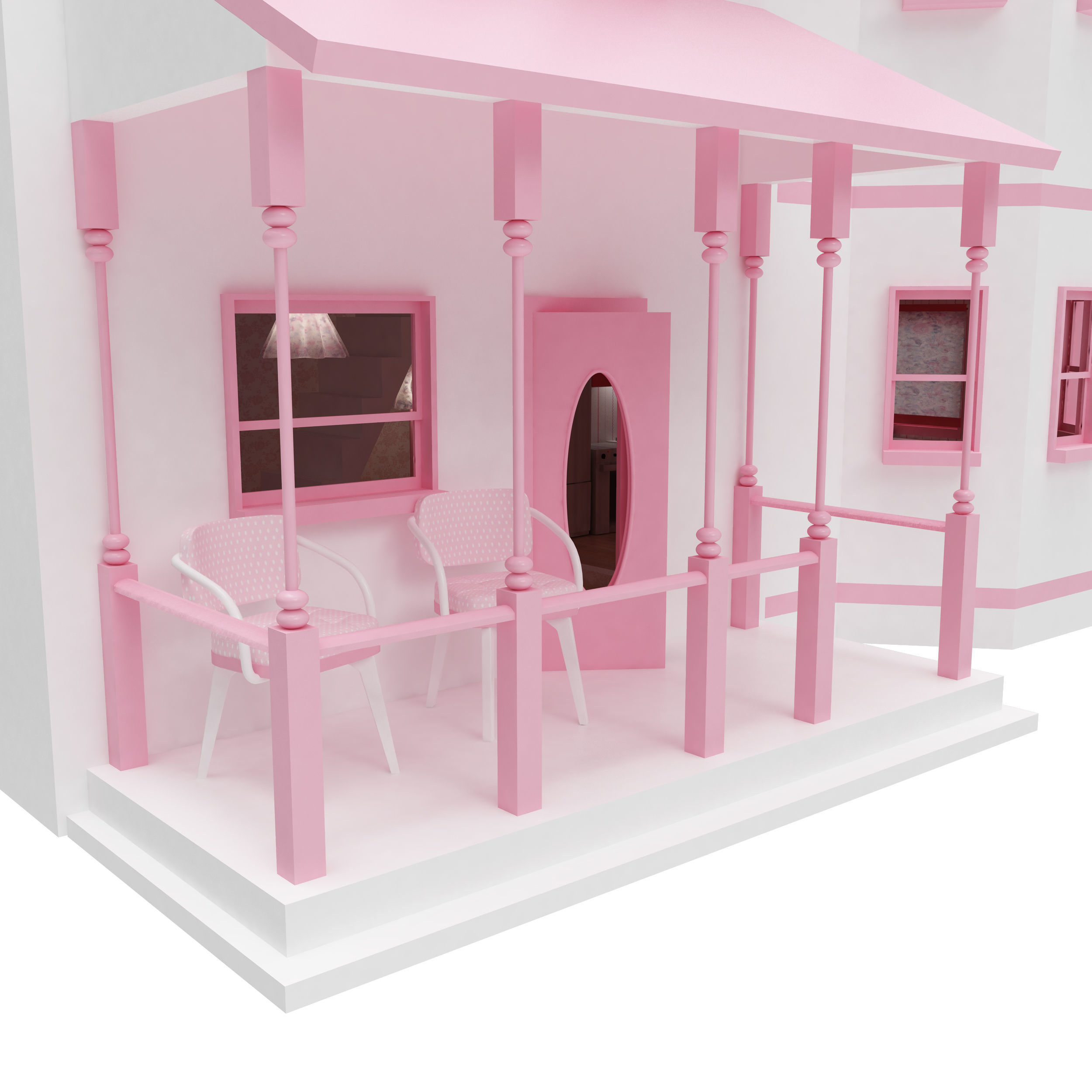 Dollhouse model doll house for girls 3D print model_5