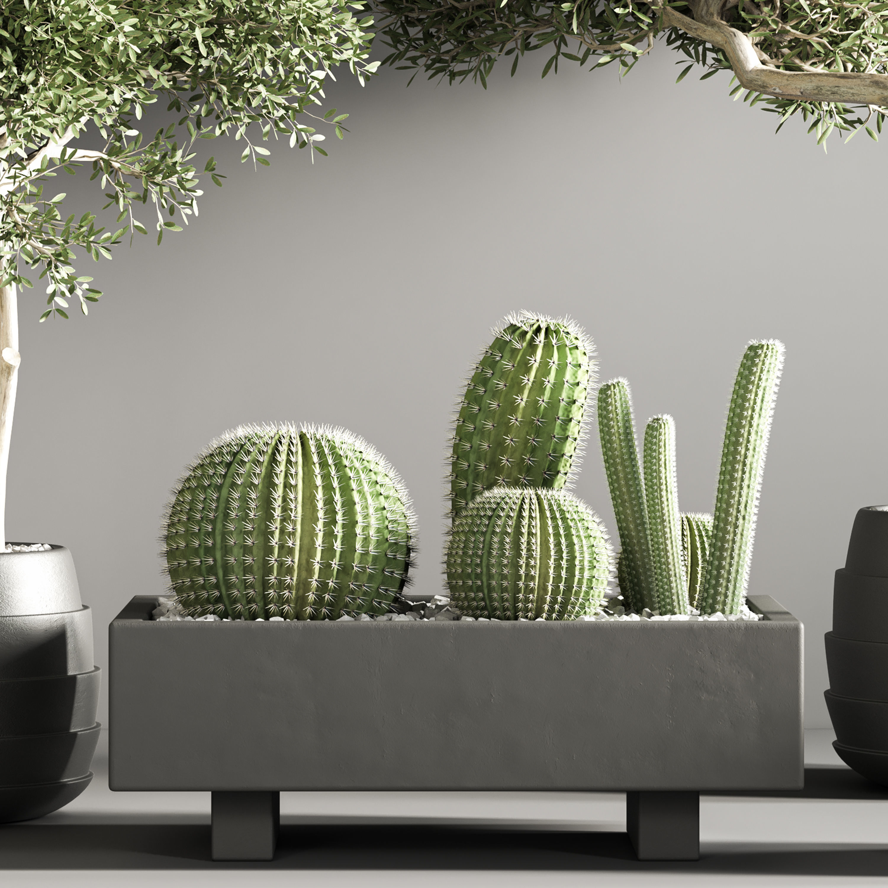 indoor plant stand 37 3D model_2