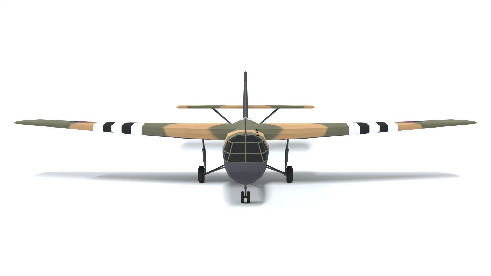 Airspeed AS 51 Horsa WWII Airplane Low-poly 3D model_7