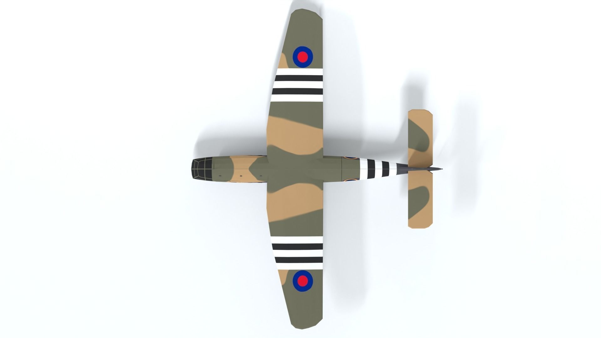 Airspeed AS 51 Horsa WWII Airplane Low-poly 3D model_8