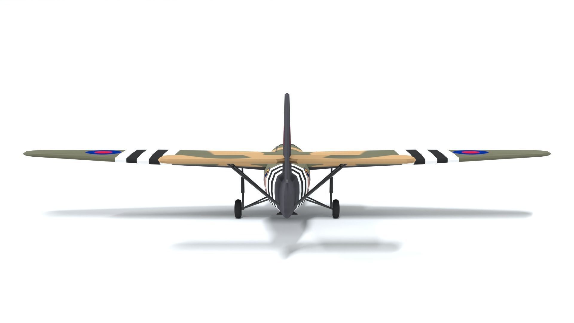 Airspeed AS 51 Horsa WWII Airplane Low-poly 3D model_3
