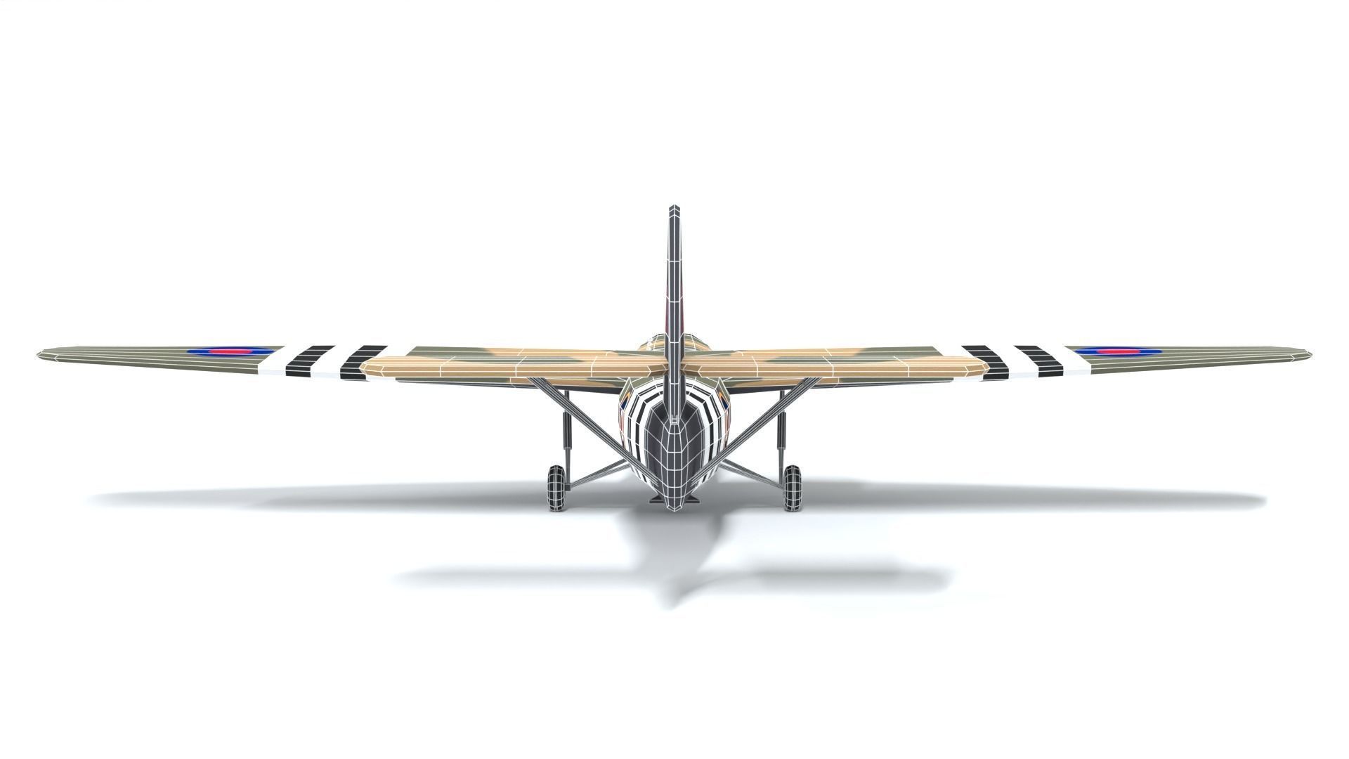 Airspeed AS 51 Horsa WWII Airplane Low-poly 3D model_13