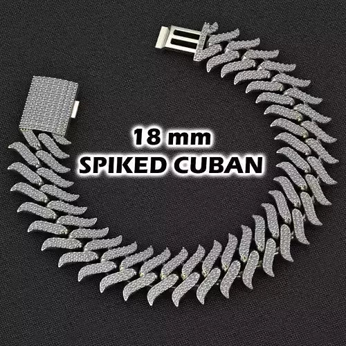 18 MM SPIKED CUBAN FOR YOUR BRACELET OR NECKLACE 3D print model