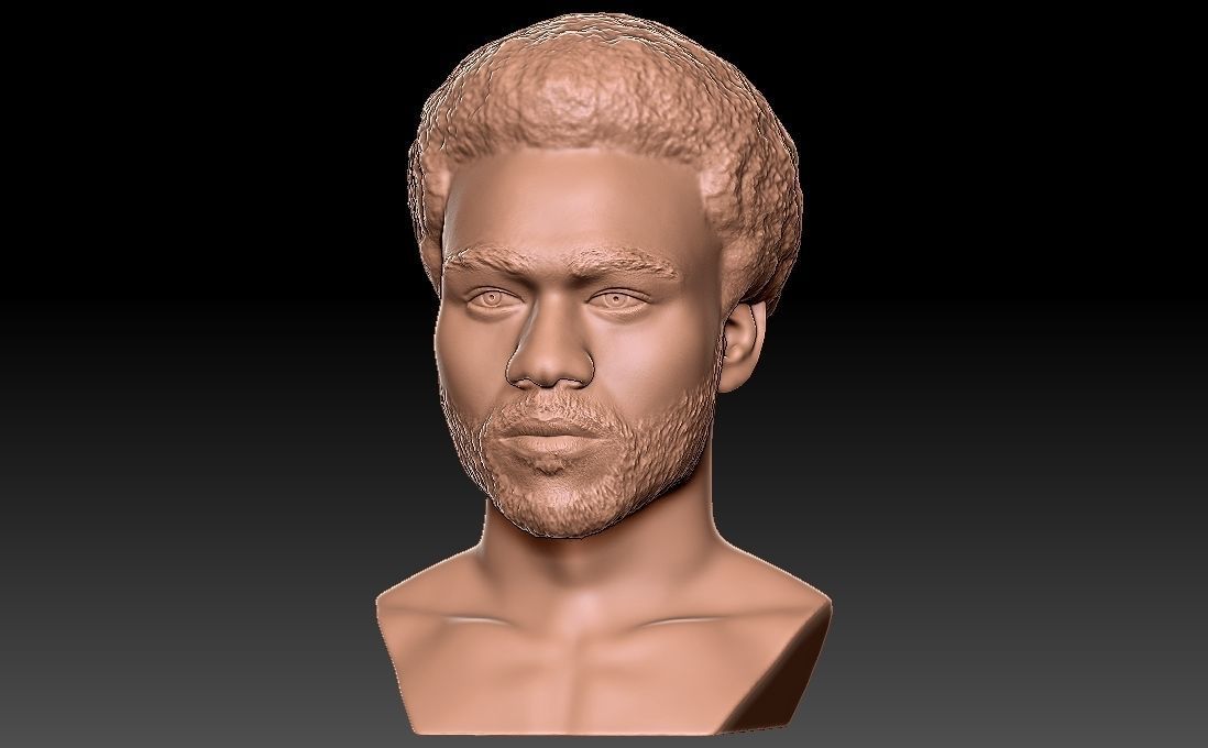Childish Gambino Donald Glover bust for 3D printing 3D print model_6