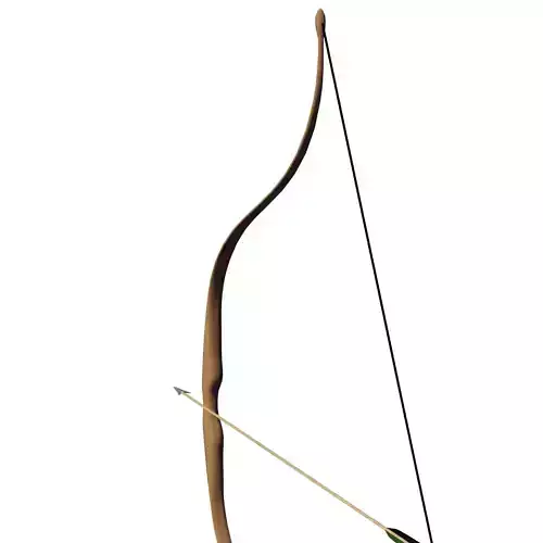 LOW POLY Recurve Bow and Arrow - Game Ready 