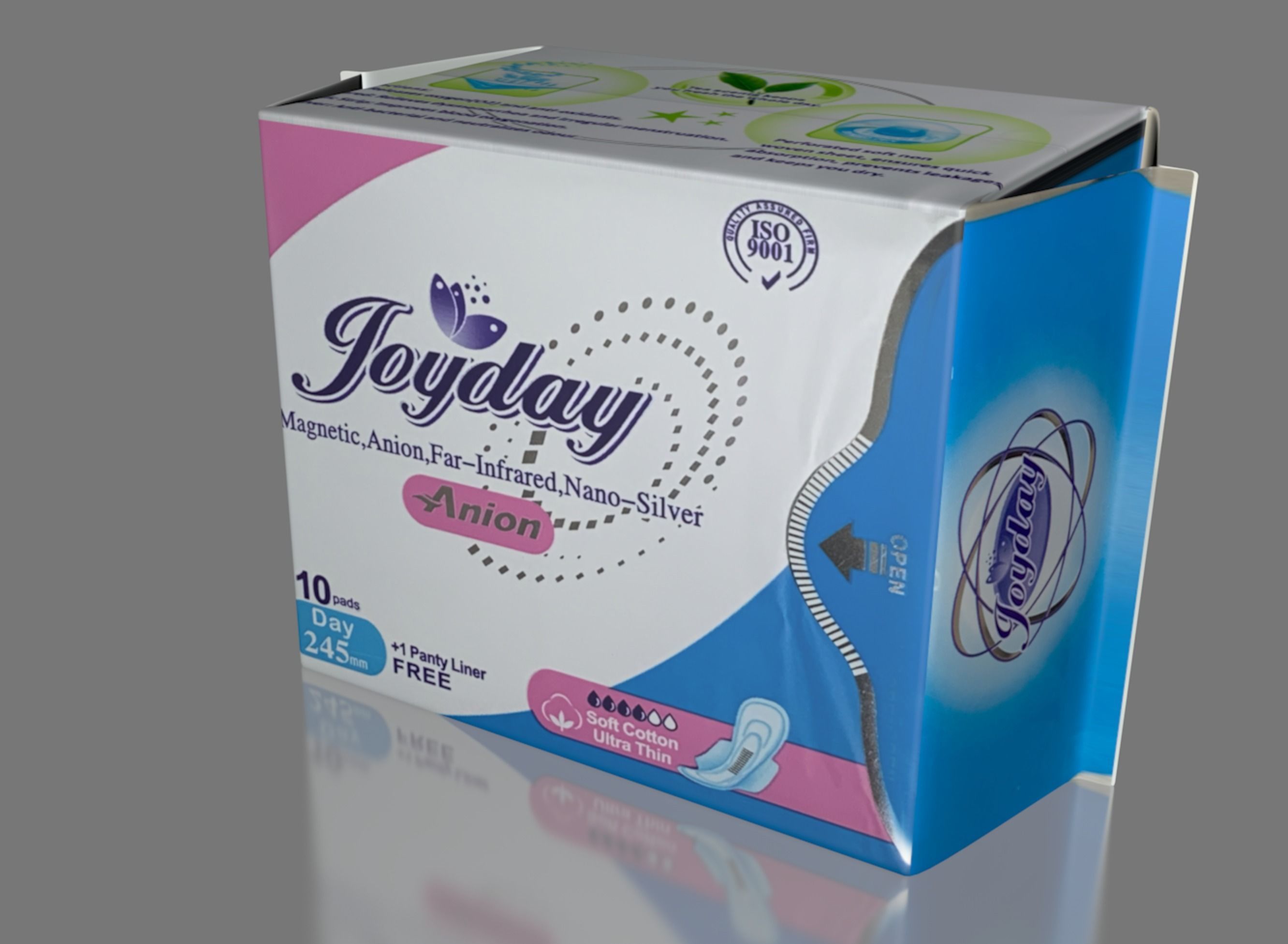 JOY DAY SANITARY PAD BLUE 3D model_3