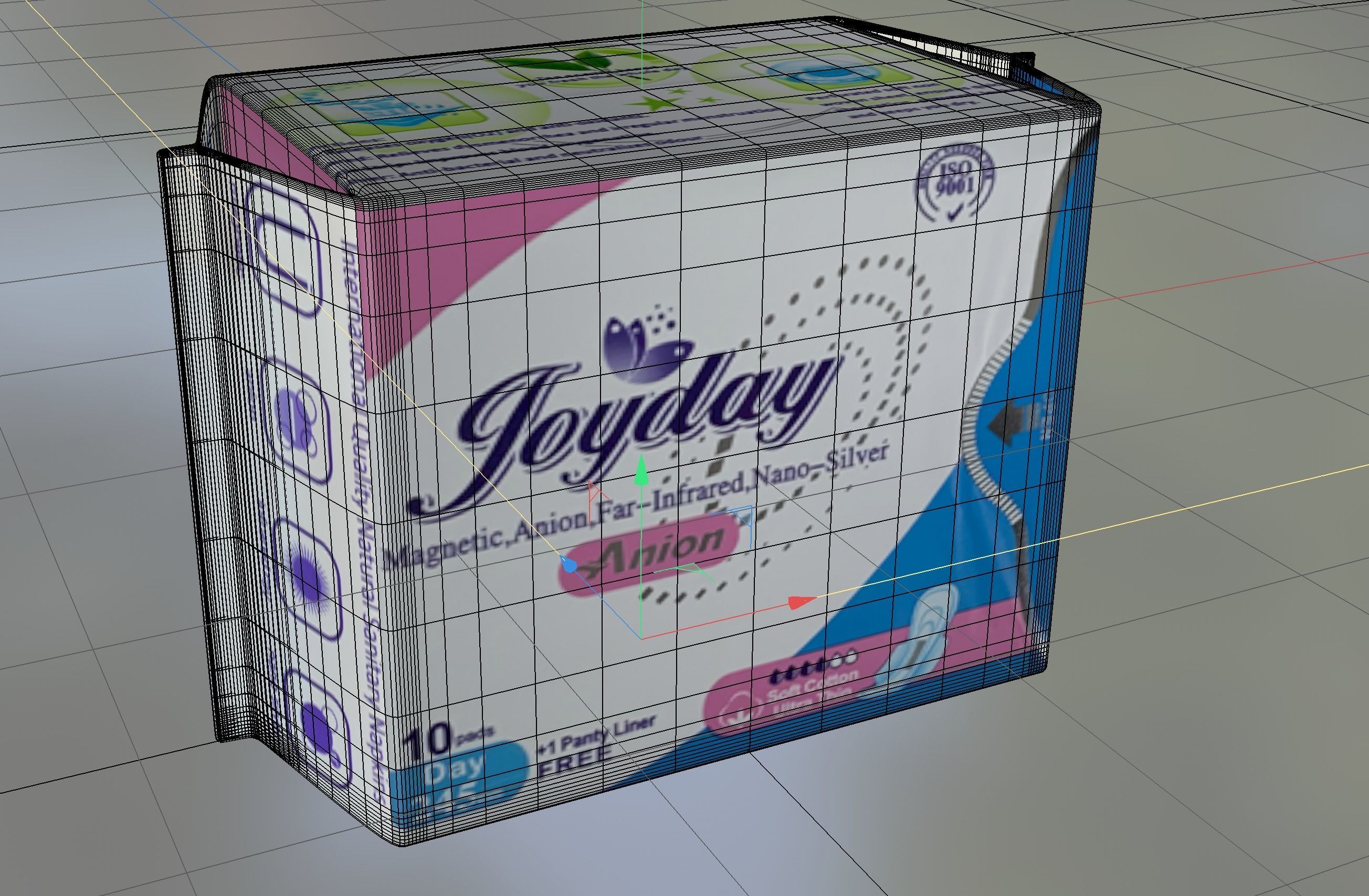 JOY DAY SANITARY PAD BLUE 3D model_1
