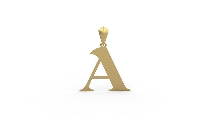 Initial Letters Pendant Amboqia Boriango A 3D print model