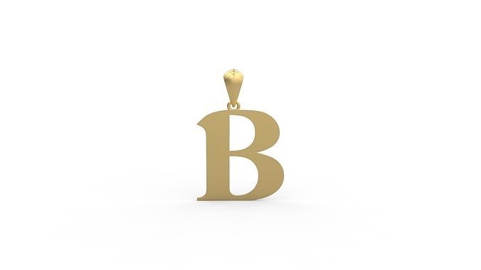 Initial Letters Pendant Amboqia Boriango B 3D print model