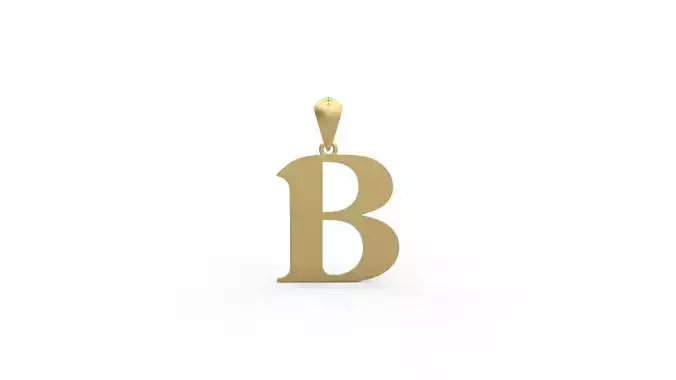 Initial Letters Pendant Amboqia Boriango B
