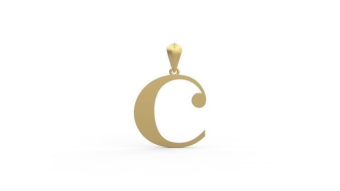 Initial Letters Pendant Amboqia Boriango C 3D print model