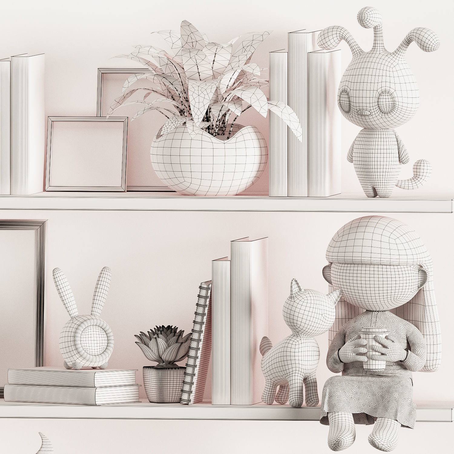 decor set for girls 3D model_7