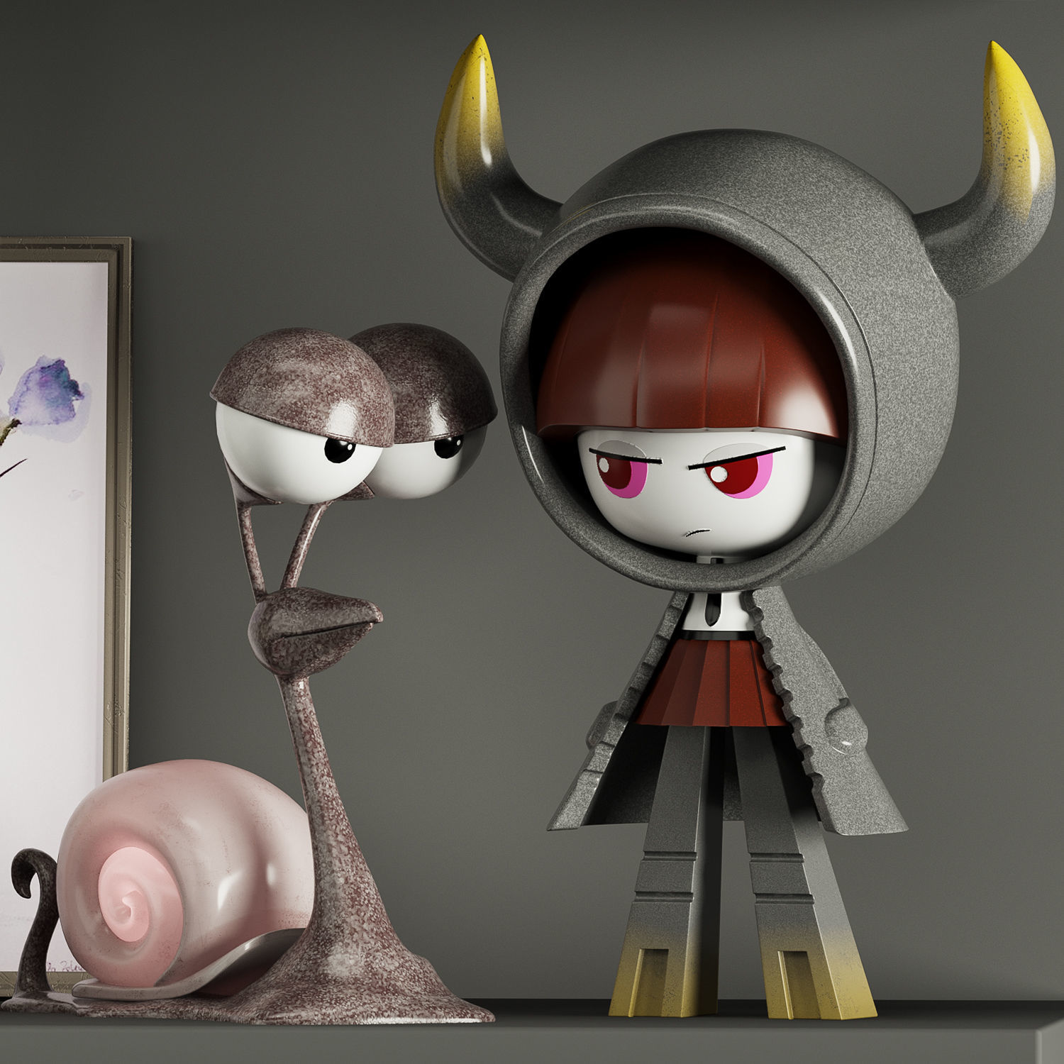 decor set for girls 3D model_1