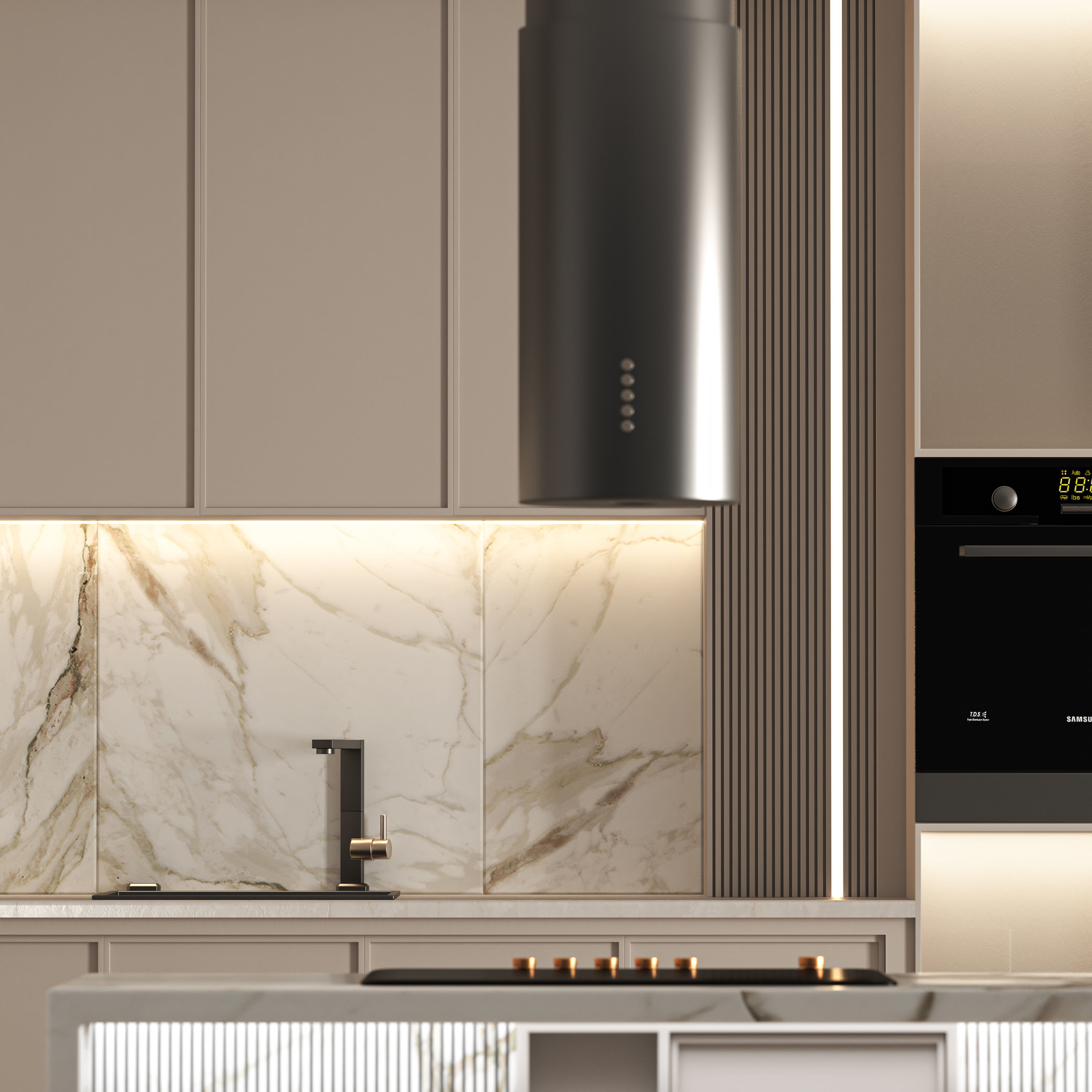 Kitchen modern 01 3D model_3