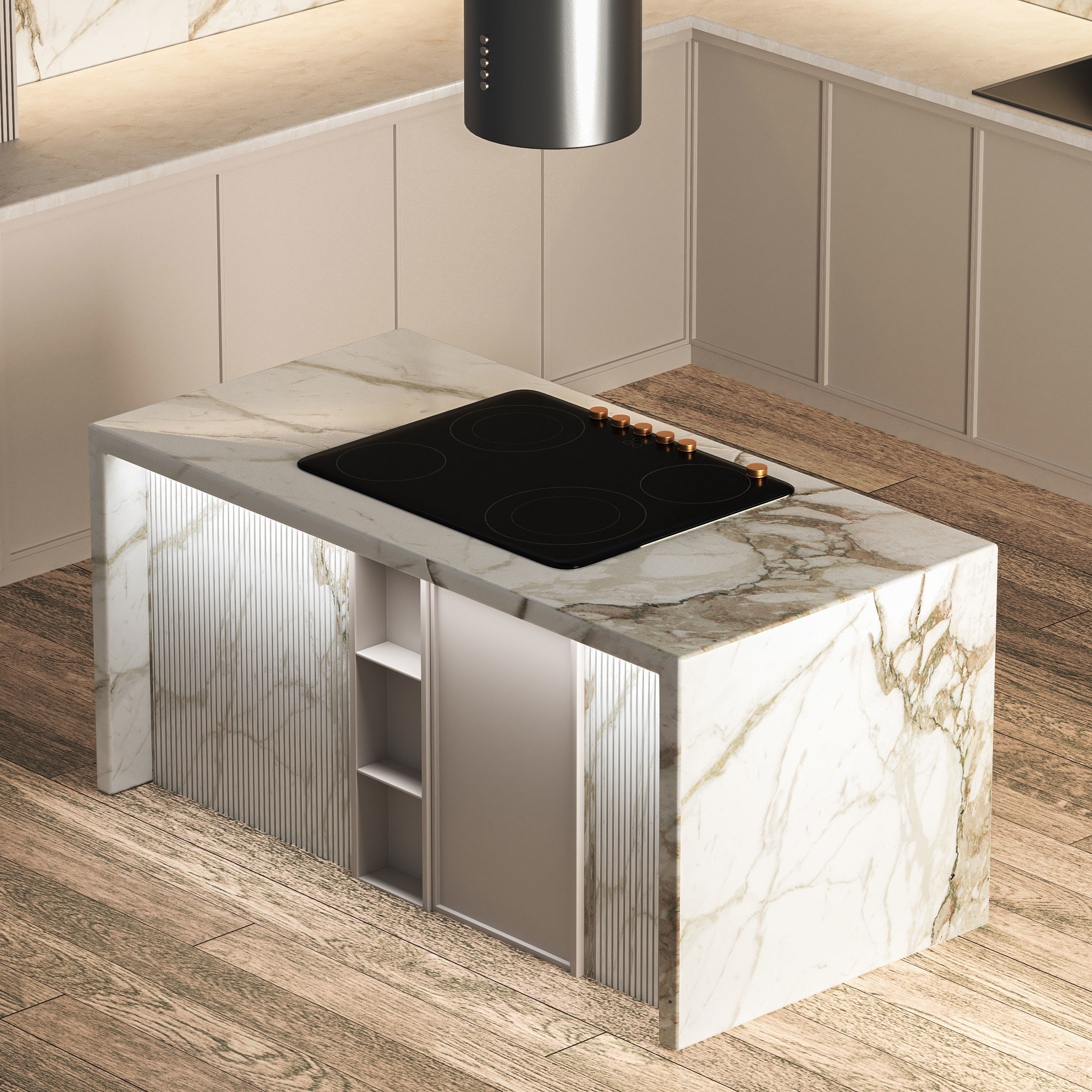 Kitchen modern 01 3D model_2