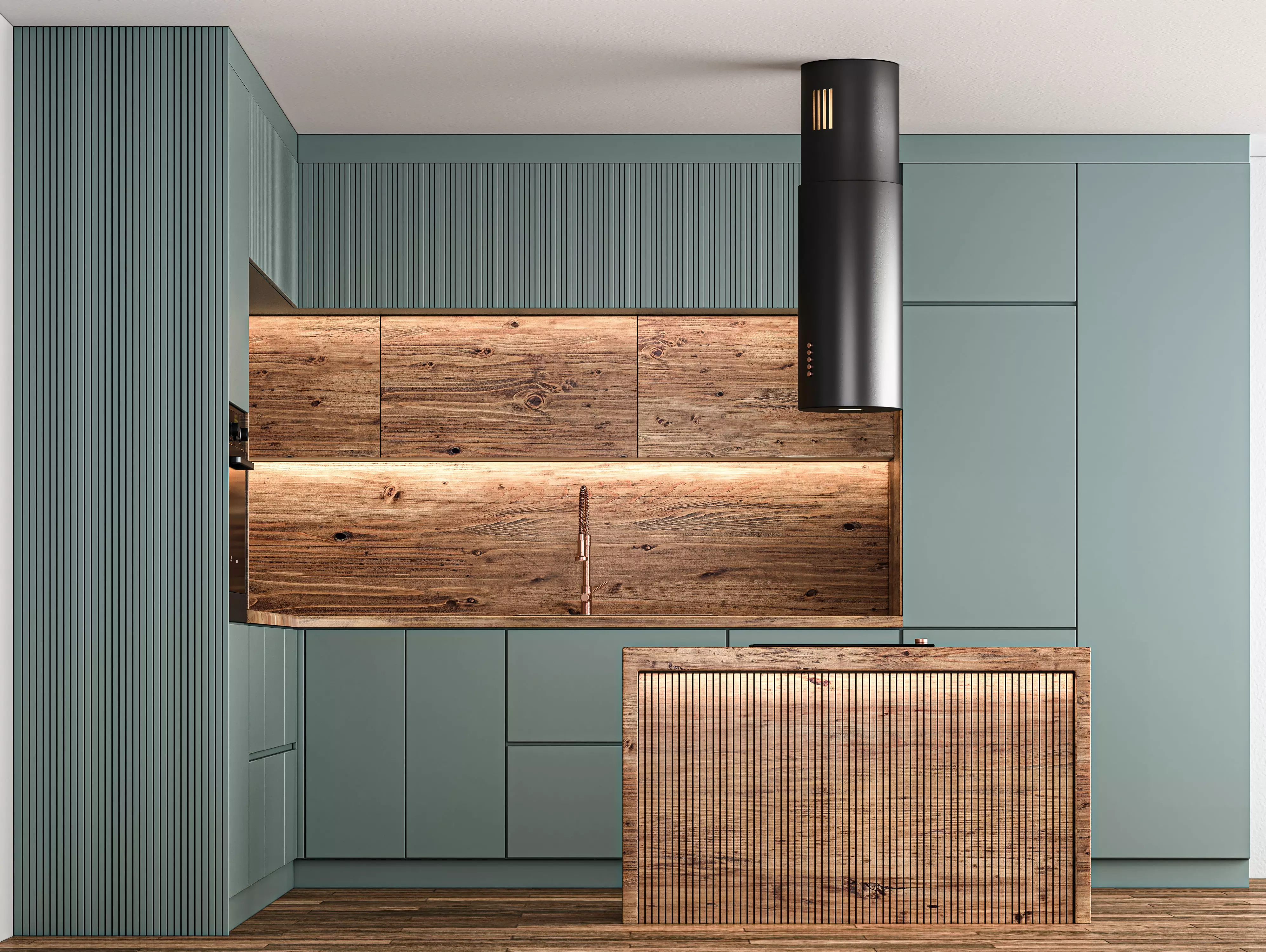 Kitchen modern 02 3D model_0