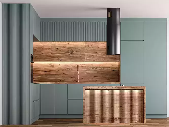 Kitchen modern 02 3D model