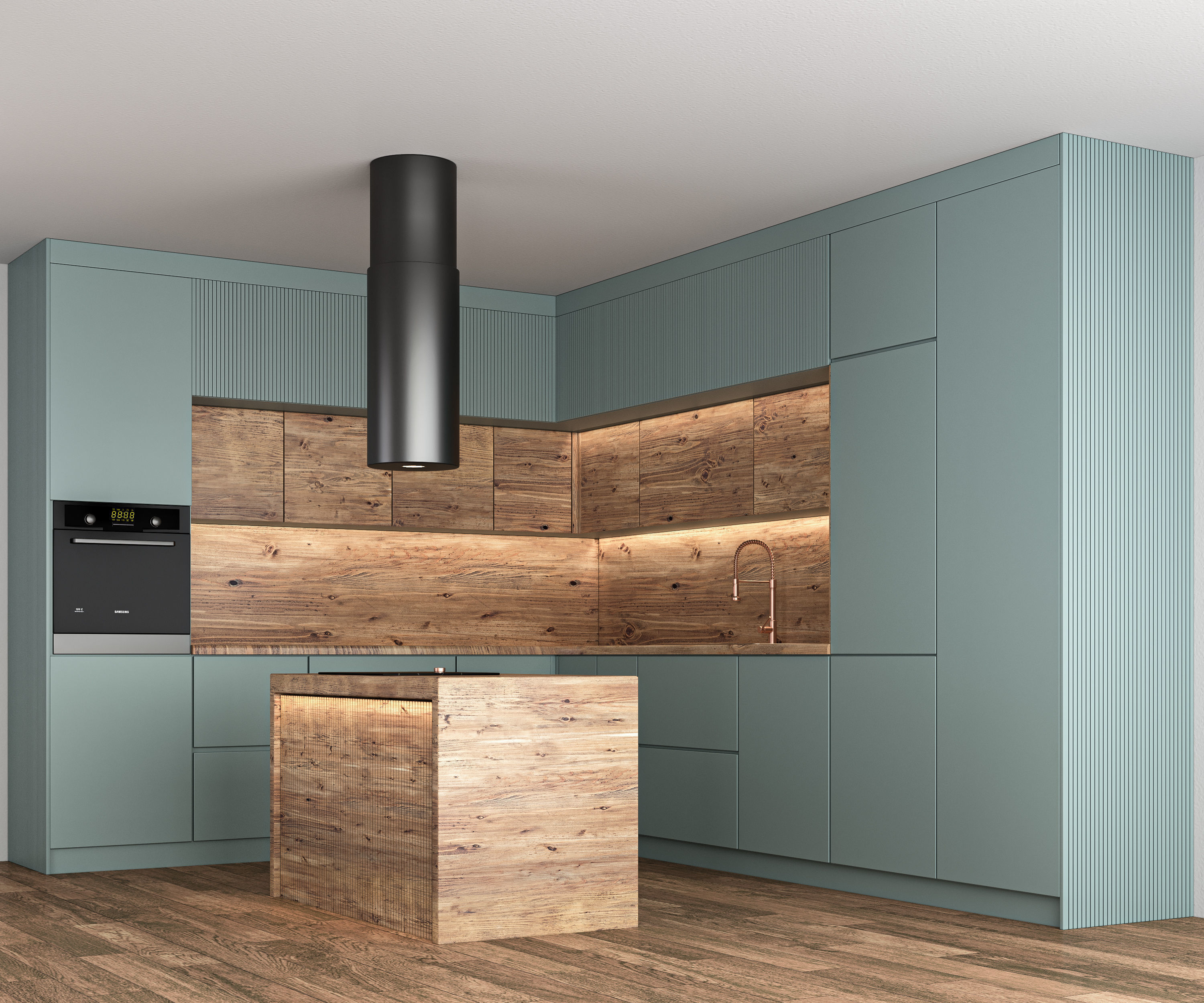 Kitchen modern 02 3D model_2
