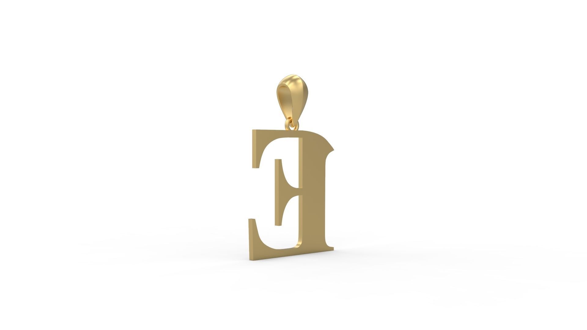 Initial Letters Pendant Amboqia Boriango E 3D print model_3