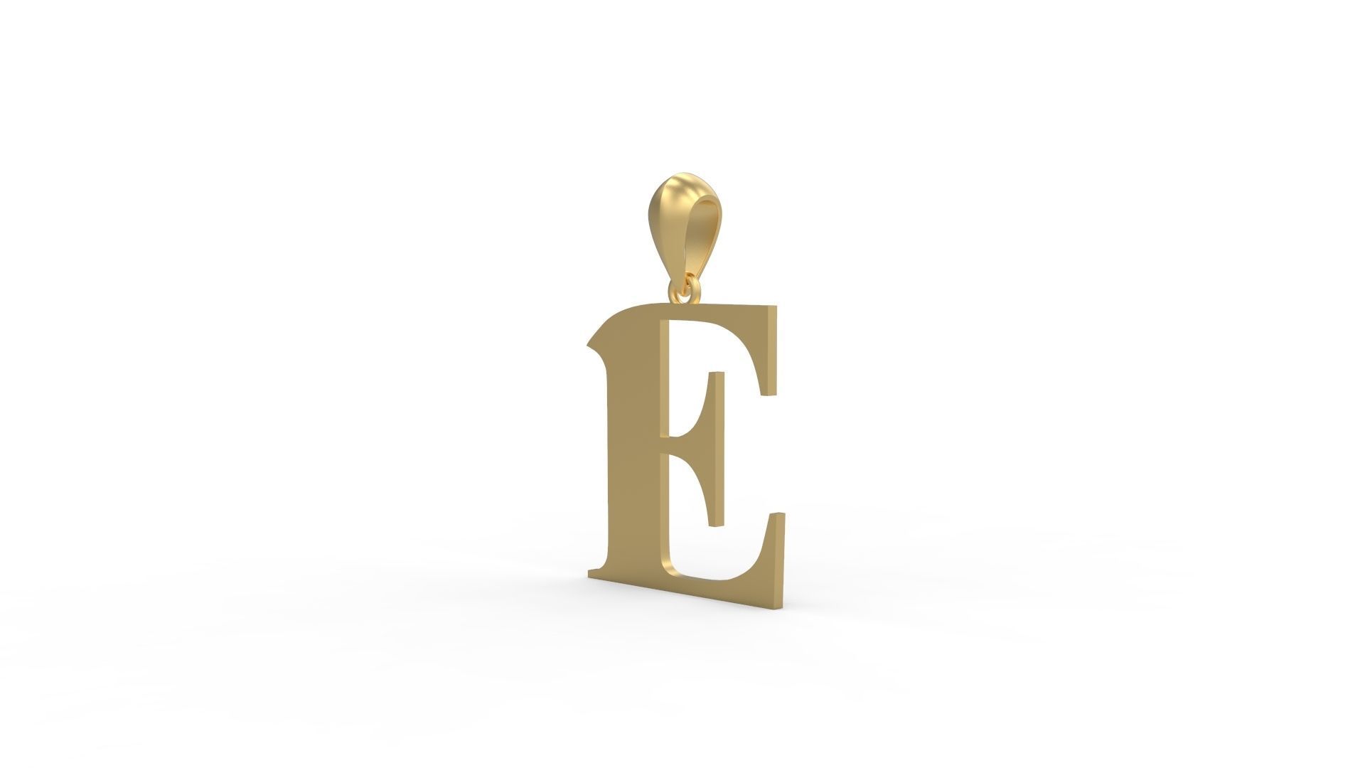 Initial Letters Pendant Amboqia Boriango E 3D print model_1